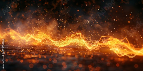 Sparks and intense light from the electric current. The concept of current and electricity photo