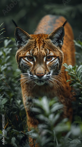 Within mistcovered forests of the Pacific Northwest a solitary cougar prowls through the dense underbrush © Khuram Shehzad