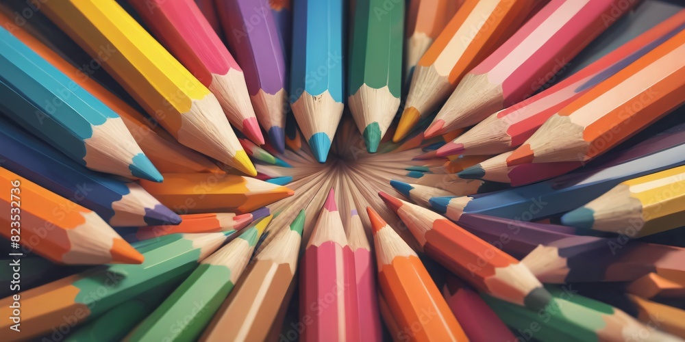 color pencils on white background . abstract background with colorful pencils color pencils on white background . abstract background with colorful pencils
