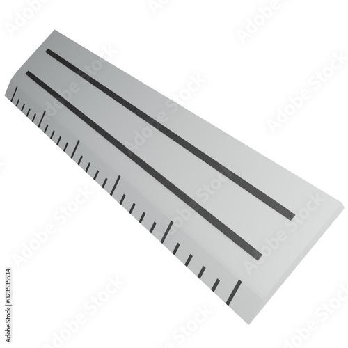 Cute And Attractive Ruler Stationery 3D Icon photo