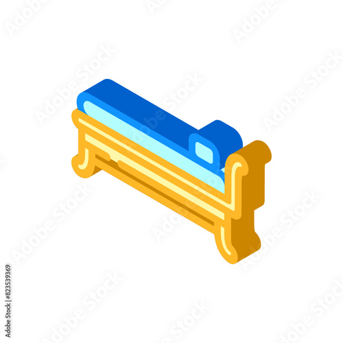 daybed outdoor furniture isometric icon vector. daybed outdoor furniture sign. isolated symbol illustration