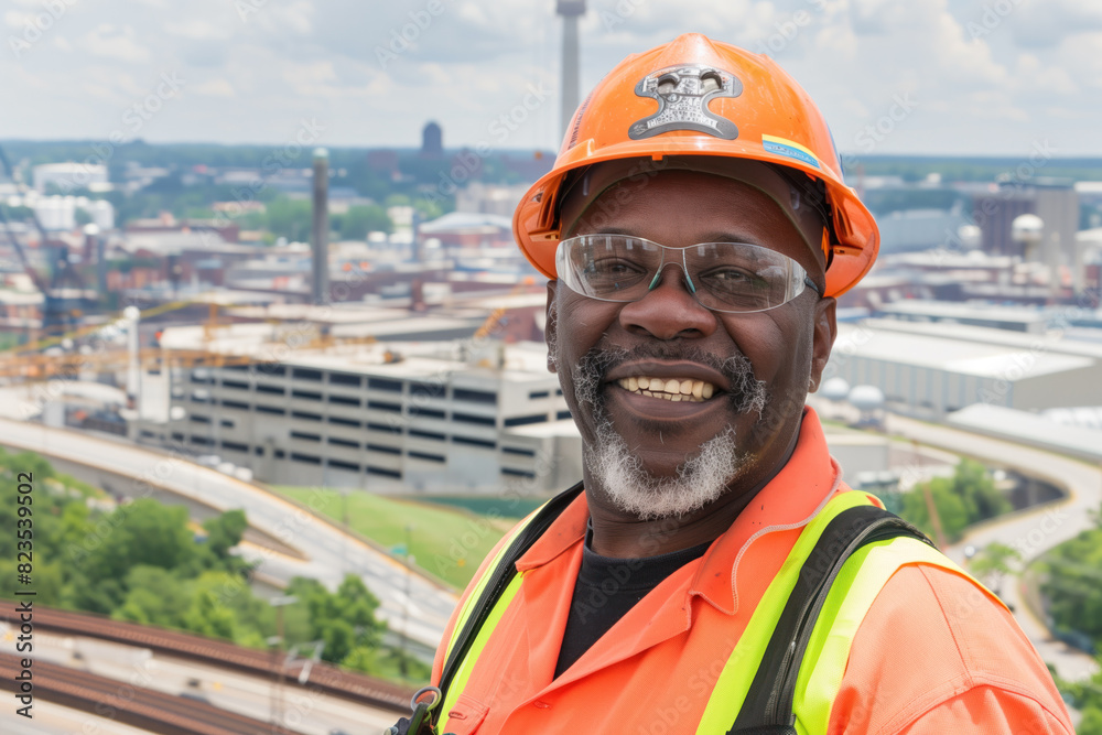 Photo of a Construction Worker, Generative AI Photo of a Construction Worker, Generative AI
