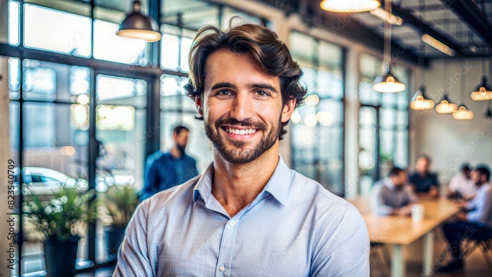 Confident Startup Founder: A close-up of a startup founder, showcasing entrepreneurial spirit and confidence.
Confident Startup Founder: A close-up of a startup founder, showcasing entrepreneurial spirit and confidence.