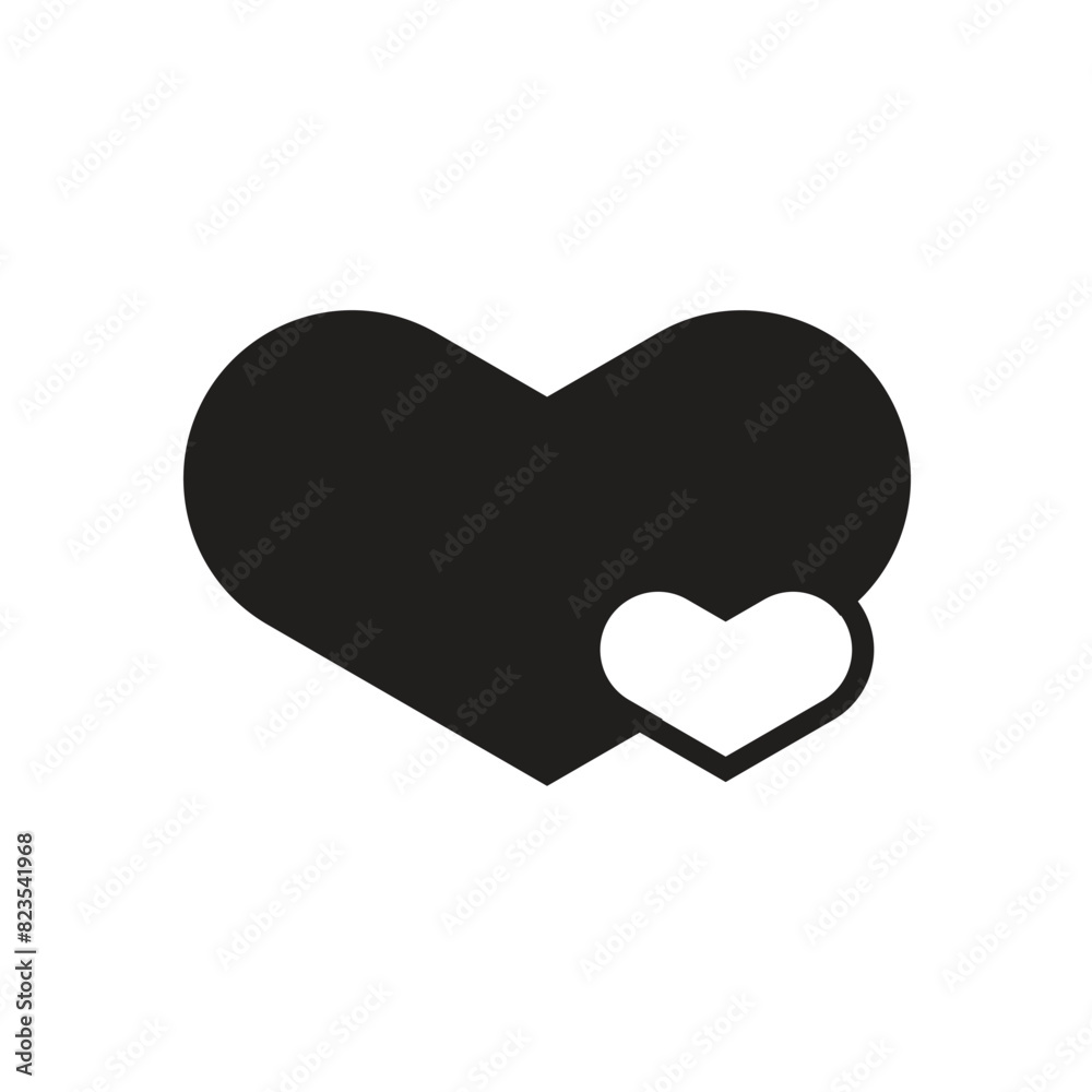 Heart icon in trendy flat design. Heart icon in trendy flat design.