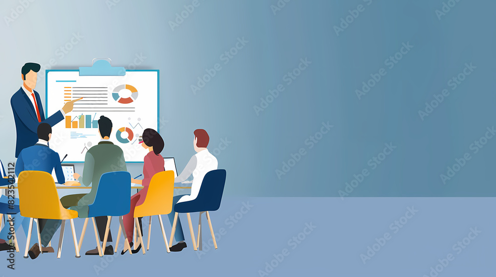 Business training web banner vector image Business training web banner vector image