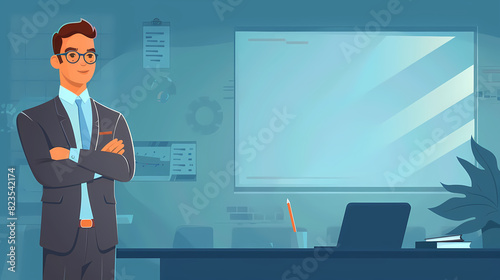 Business training web banner vector image