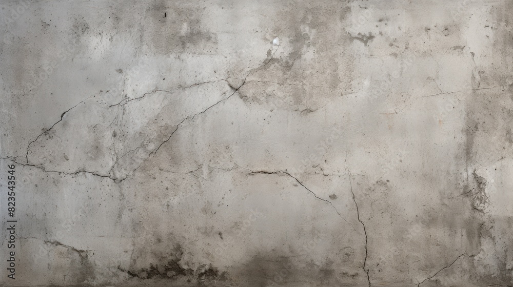 Obraz premium weathered grey cement wall with subtle cracks and imperfections, 