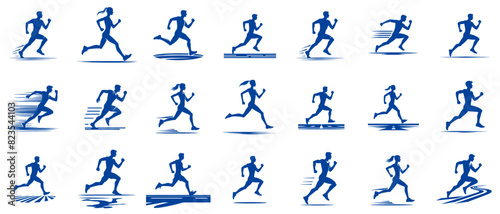 set silhouette of runner © creative