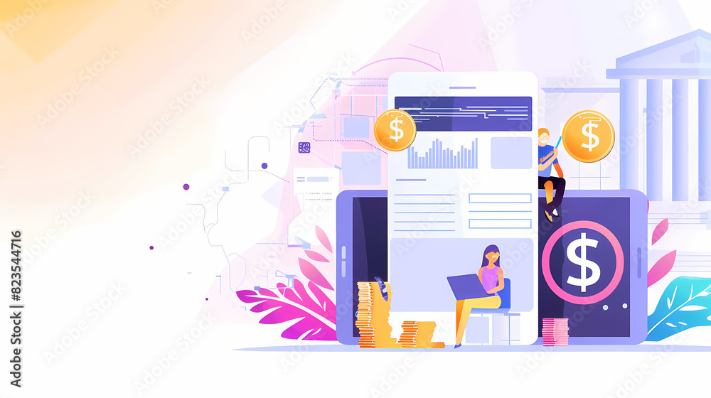 Financial innovation online banking wealth vector image Financial innovation online banking wealth vector image