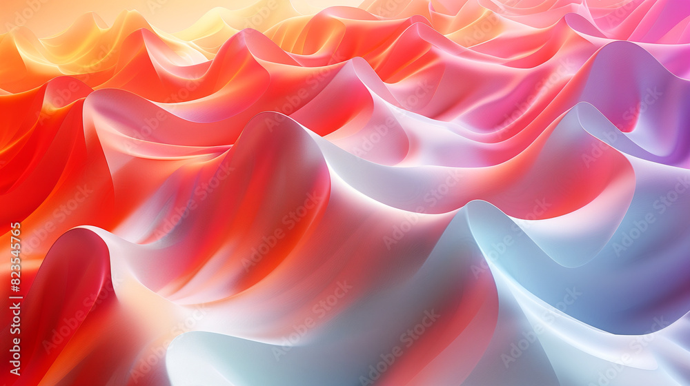 Fototapeta premium abstract background with colorful 3d waves, wallpaper, business background 