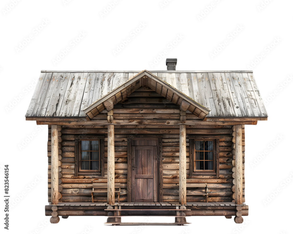 Cabin house on transparent background Cabin house on transparent background