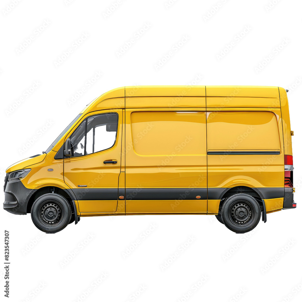 Cargo delivery van on white background Cargo delivery van on white background