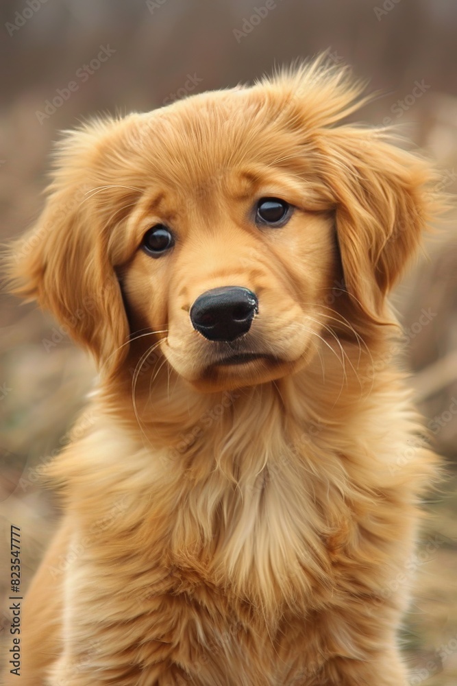Sweet puppy gazes longingly at owner, hoping for a tasty treat, evoking heartwarming appeal Sweet puppy gazes longingly at owner, hoping for a tasty treat, evoking heartwarming appeal