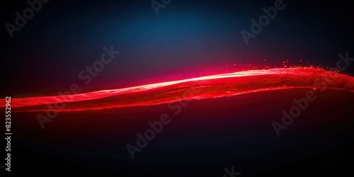Red line of paint isolated on background