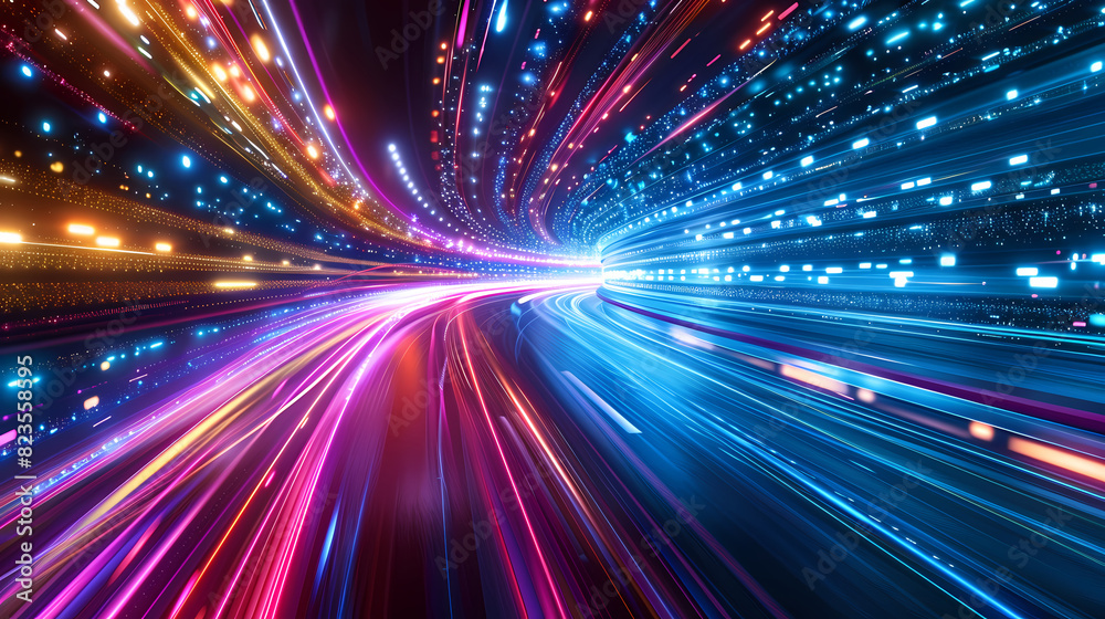 Fototapeta premium Abstract speed technology concept background vector image