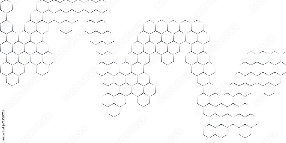 Abstract background with lines. Modern simple style hexagonal graphic concept. Background with hexagons.