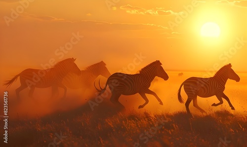 Zebras in Sunset © Annika