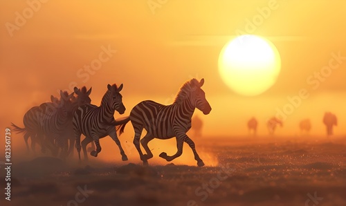 Zebras in Sunset © Annika