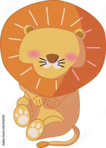 Faceless Lion Character Illustration