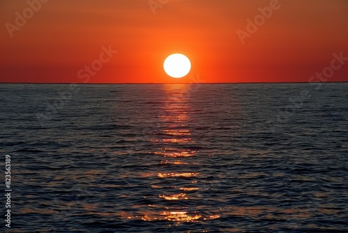 The Sun Sets Over the Ocean