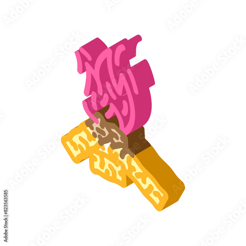 energy wood pellets isometric icon vector. energy wood pellets sign. isolated symbol illustration