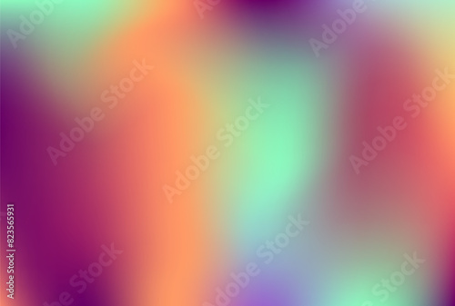 Spring fruit label cover advertisement post flyer card.  Abstract summer holiday mint apricot lilac background. Mauve orange violet azure gradient banner. Bright purple peach mauve jade pattern. 