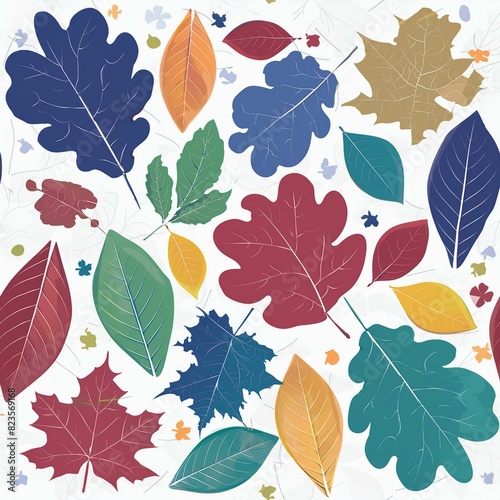 seamless pattern with leaves