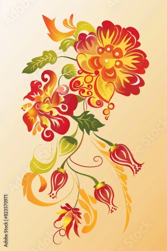 Vibrant Bouquet of Flowers on Yellow Background