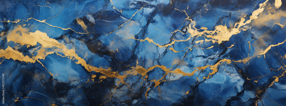 Luxurious marble texture with golden veins mixed blue Luxurious marble texture with golden veins mixed blue