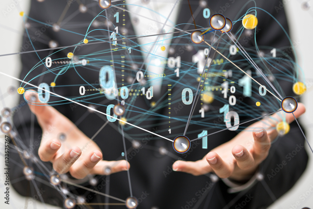 Global network. Blockchain. 3D illustration. Neural networks and artificial intelligence. Abstract 3d Global network. Blockchain. 3D illustration. Neural networks and artificial intelligence. Abstract 3d