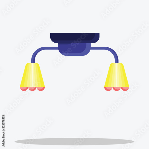 Hanging lamp icon. Subtable to place on light, interior, etc.