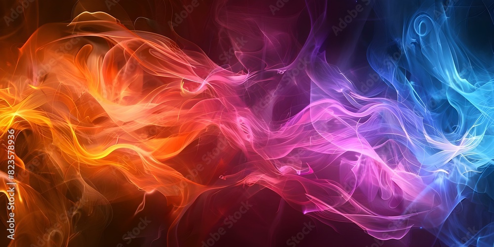 Fototapeta premium Vibrant abstract design symbolizing growth and potential inspired by technology and diversity. Concept Technology, Diversity, Growth, Potential, Abstract Design