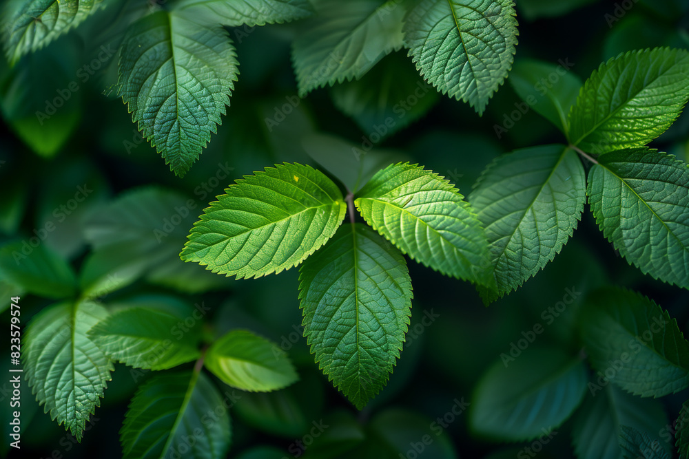 green leaves in the garden