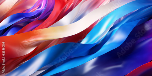 France national country symbol illustration wavy silk fabric background