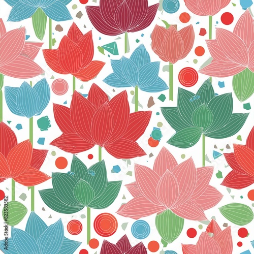 seamless pattern with flowers