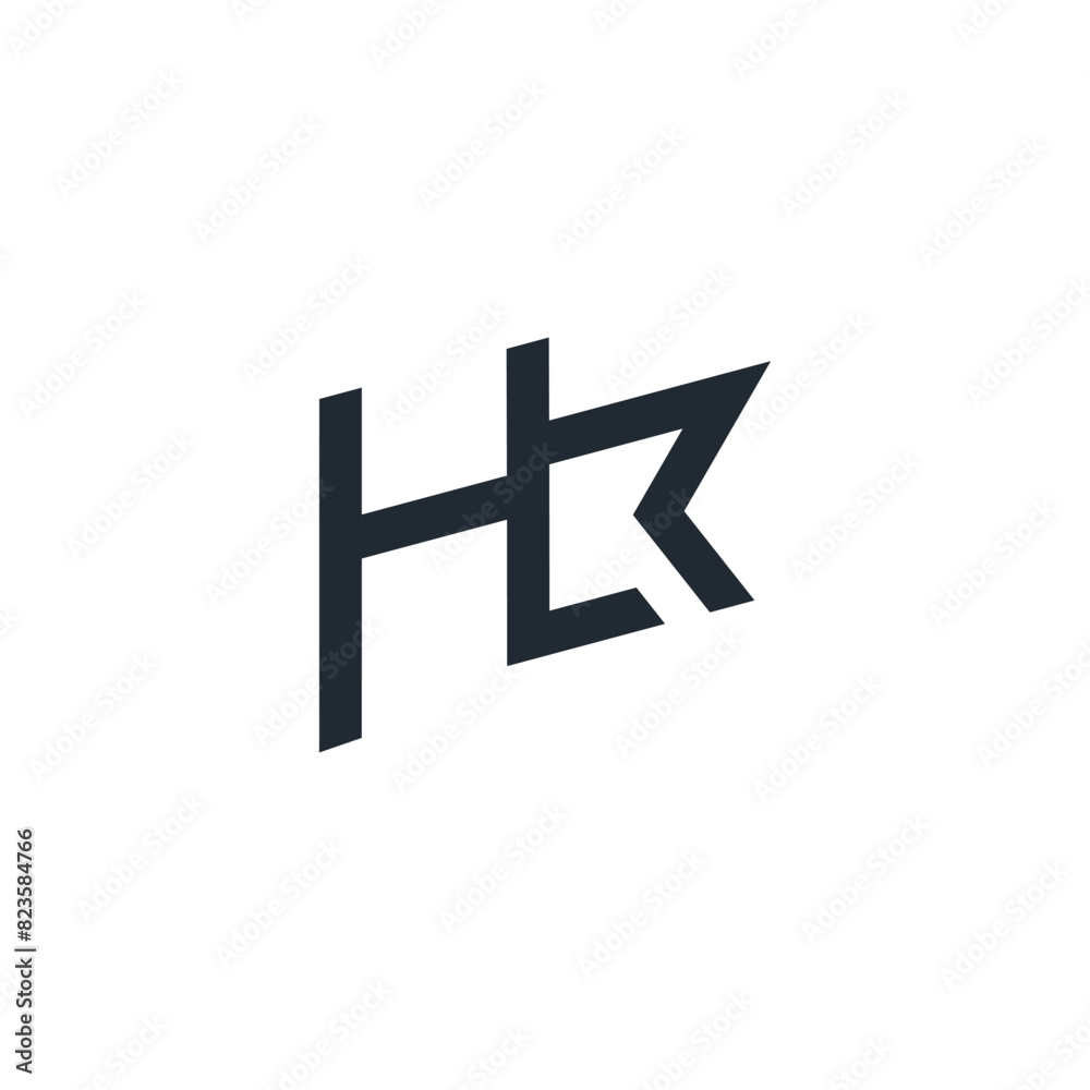 letter HR flag simple sleek creative geometric modern logo design letter HR flag simple sleek creative geometric modern logo design