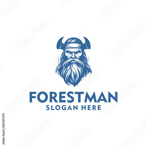 Forest man logo vector illustration