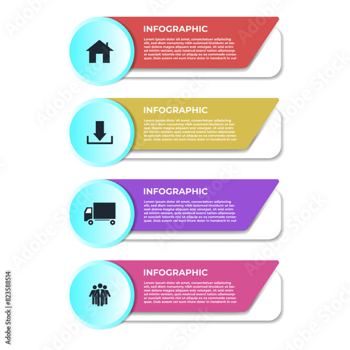Infographic element design assets with modern style