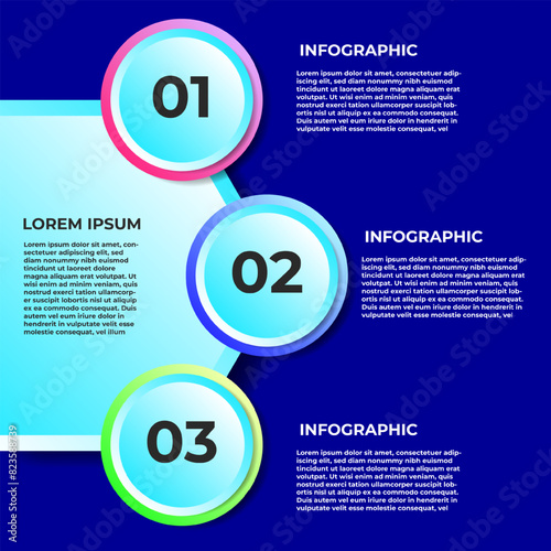 Infographic circle set design with modern and colorful style