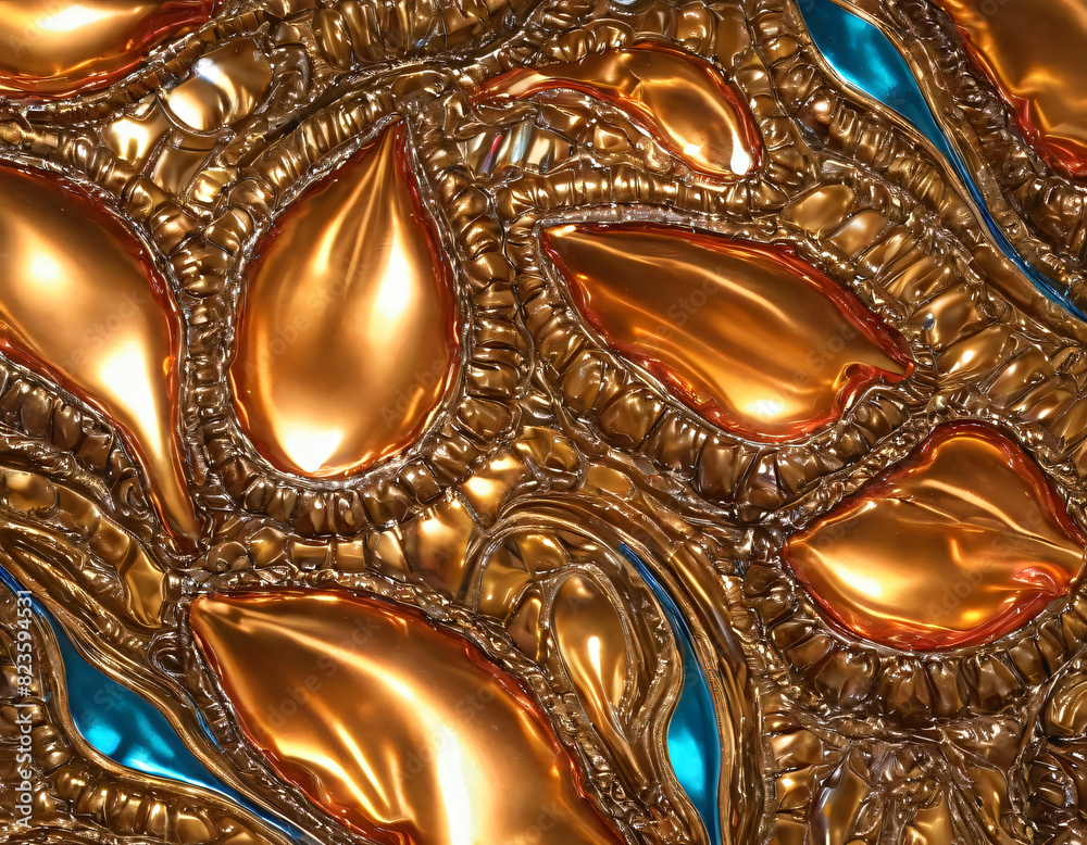 Fototapeta premium texture gold metals liquid abstract concept