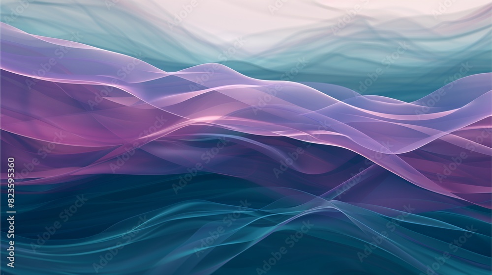 Obraz premium Gradient Waves pattern, colorful background.