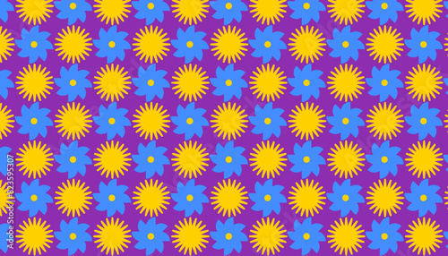 Minimal Geometric Seamless Patterns with Abstract Shapes in Modern Style