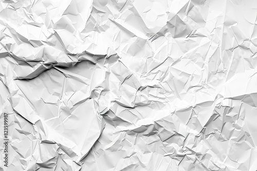 A close up of a piece of crumpled white paper on a table