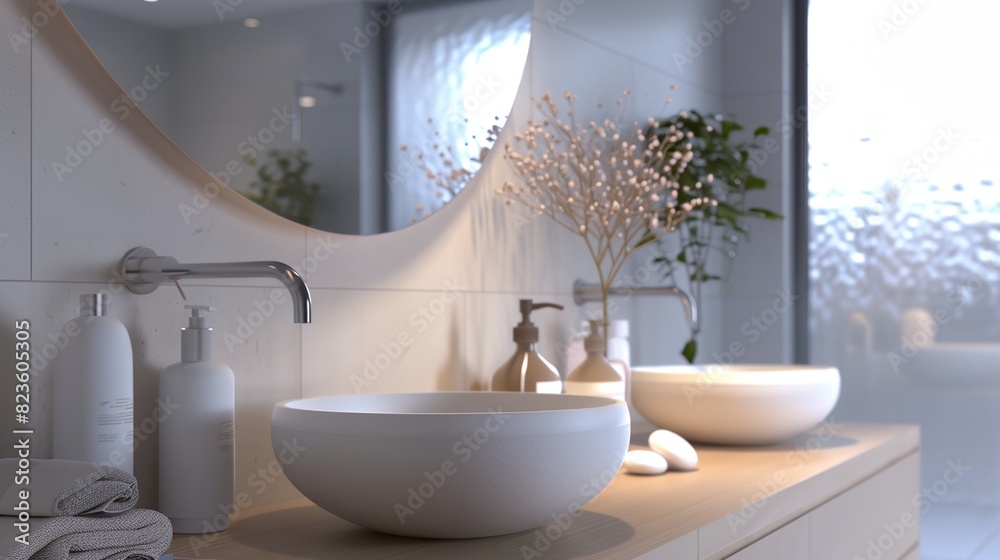 a bathroom with a sink and a mirror a bathroom with a sink and a mirror