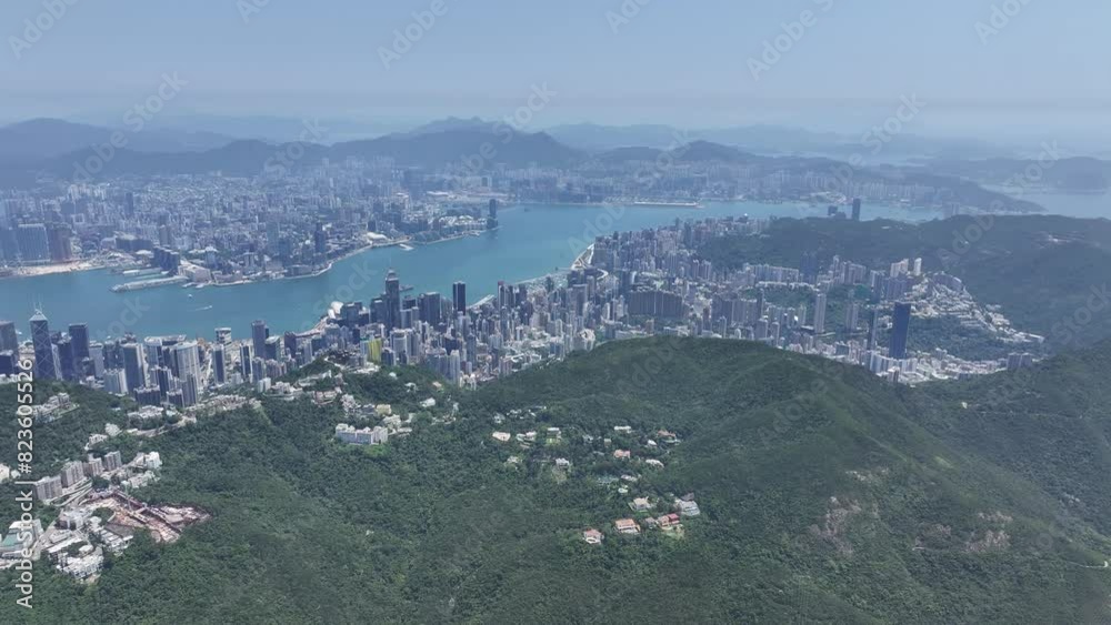 Aerial drone skyview of Hong Kong Kowloon Victoria Harbour Financial Tsim Sha Tsui Hung Hom Central Admiralty Wan Chai Causeway Bay CBD commercial financial business Aerial drone skyview of Hong Kong Kowloon Victoria Harbour Financial Tsim Sha Tsui Hung Hom Central Admiralty Wan Chai Causeway Bay CBD commercial financial business