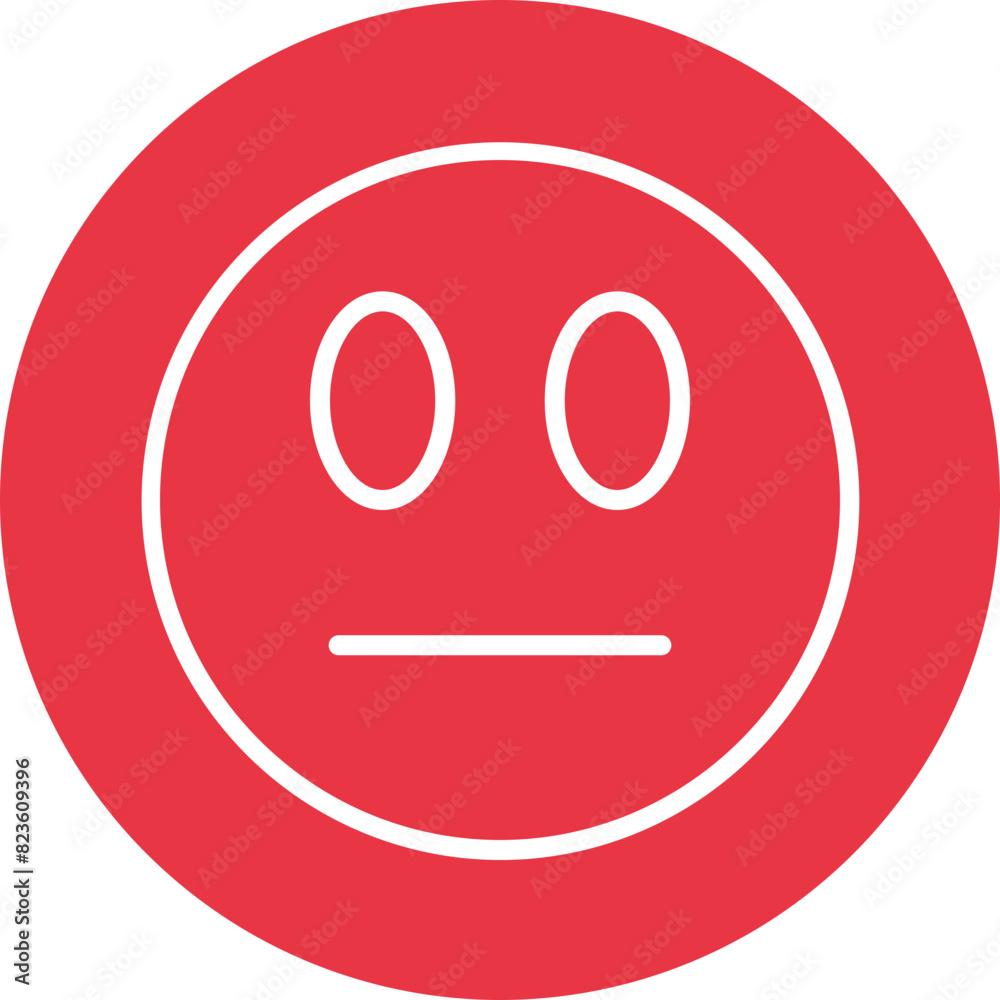 Neutral Expressions line circle icon Neutral Expressions line circle icon