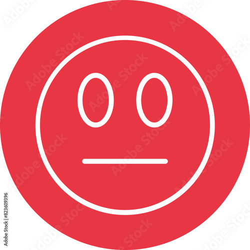Neutral Expressions line circle icon