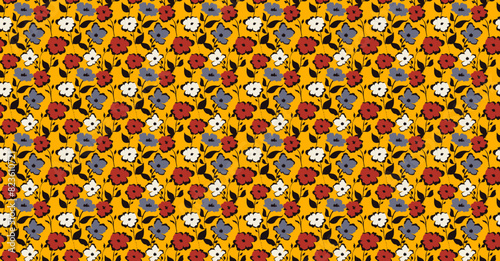 Seamless daisy flower pattern. Floral pattern.