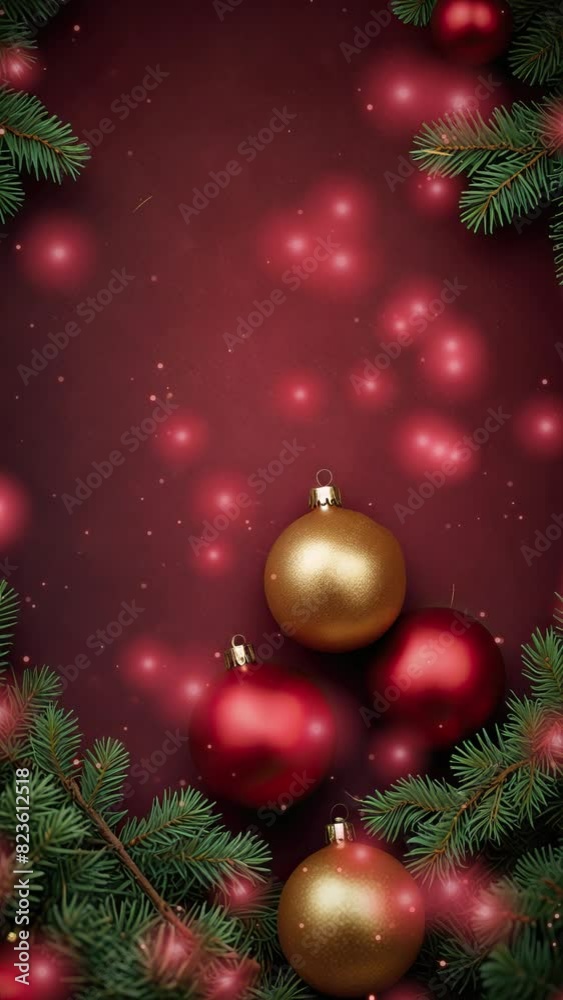 Background filled with sparkling Christmas ornaments in a 4k looping video. Background filled with sparkling Christmas ornaments in a 4k looping video.