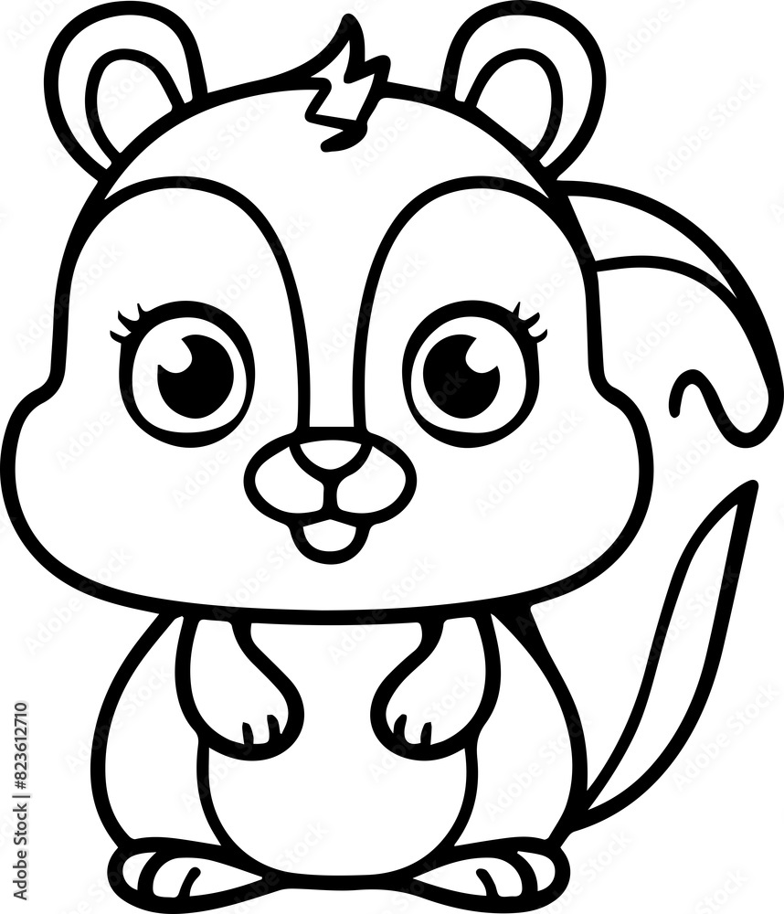 a cute little happy squirrel sticker art a cute little happy squirrel sticker art